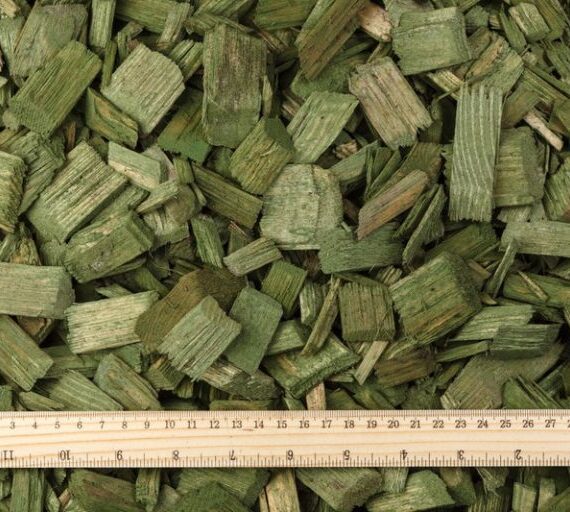 Värviline puitlaastumultš (roheline) 20mm – 40mm