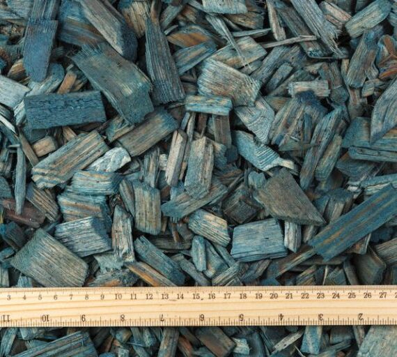 Värviline puitlaastumultš (sinine) 20mm – 40mm