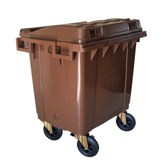 Prügikast 400 l roheline/pruun