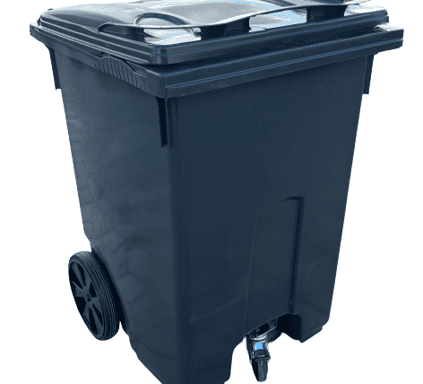 Prügikast 370 l hall  - 3 rattaline
