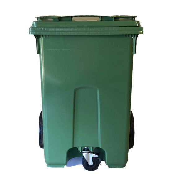 Prügikast 370 l roheline  - 3 rattaline