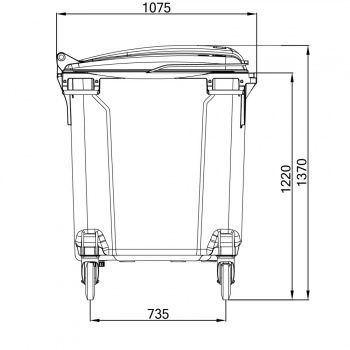 Prügikast 1100 l hall - Image 3